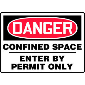 Accuform MCSP130VA Danger Sign Confined Space Enter By Permit Only 10