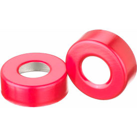 Wheaton® 20mm Crimp Seal Open Top Hole Caps Aluminum Red Unlined Case of 1000 224178-06
