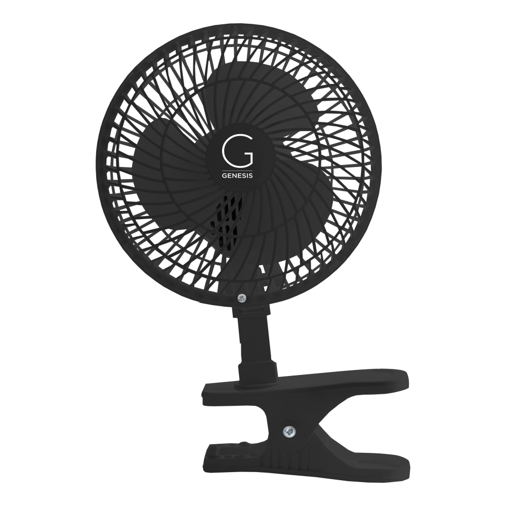 Genesis 6in Max Breeze Clip Fan With Attachable Tabletop Base, 10inH x 5inW x 5inD, Black MPN:A1CLIPFANBLACK