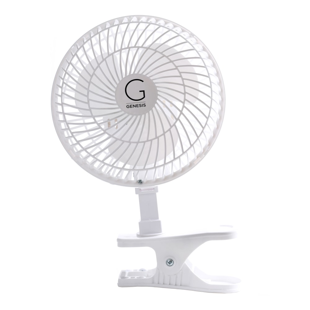 Genesis 6in Max Breeze Clip Fan With Tabletop Base, White MPN:A1CLIPFANWHITE