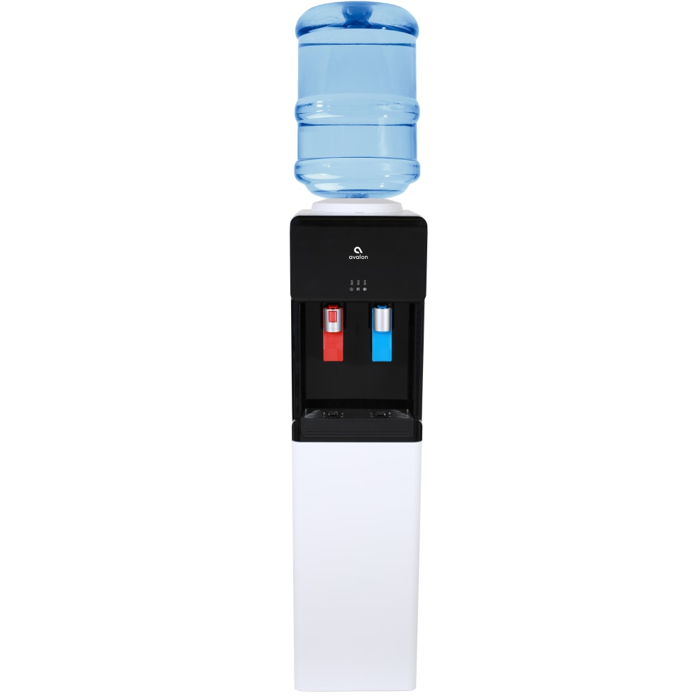 Avalon WATERCOOLER Top Loading Slim Cooler Dispenser, A2, Hot & Cold Water, Child Safety Lock, Holds 3 or 5 Gallon Bottles, Black/White MPN:A2TLWATERCOLER