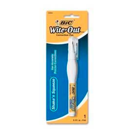 Bic® Shake 'n Squeeze Correctable Pen Needle Point Tip 8 ml White 1 Pack WOSQPP11