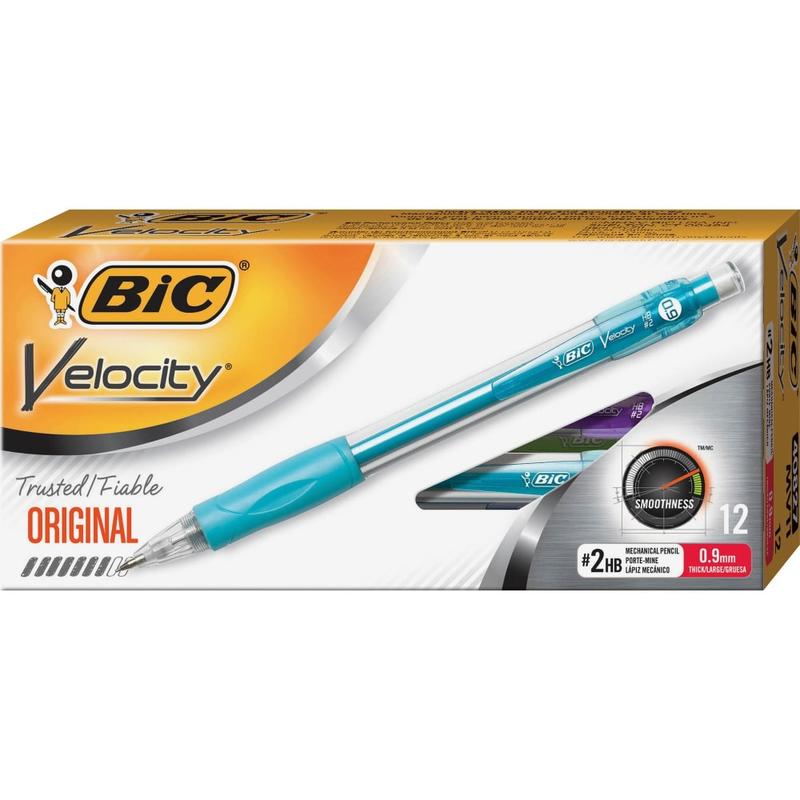 BIC Mechanical Pencils, #2 Lead, Bold Point, 0.9 mm, Turquoise Barrel, Pack Of 12 MPN:BICMV11BK