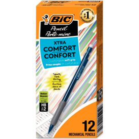 Bic® Matic Grip Mechanical Pencil Rubber Grip Non-Refillable 0.7mm Assorted Dozen MPG11