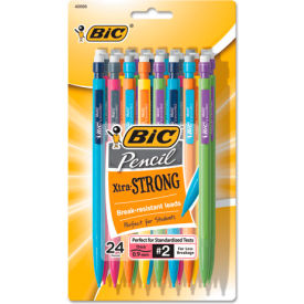 BIC® Xtra-Strong Mechanical Pencil 0.9 mm Black Lead Assorted Barrel Colors 24/PK MPLWP241
