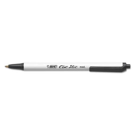 Retractable Ballpoint Pen, Medium 1.0 mm, Black PK12 MPN:BICCSM11BK