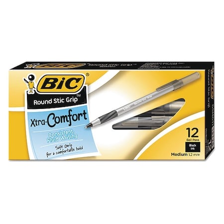 Stick Ballpoint Pen, Medium 1.2 mm, Black PK12 MPN:BICGSMG11BK
