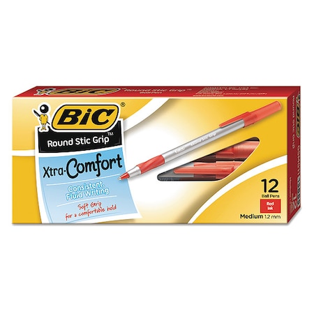 Stick Ballpoint Pen, Medium 1.2 mm, Red PK12 MPN:BICGSMG11RD