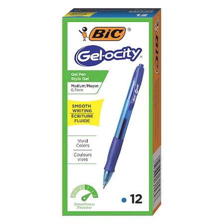Gel Roller Ball Pen, Medium 0.7 mm, Blue PK12 MPN:BICRLC11BE