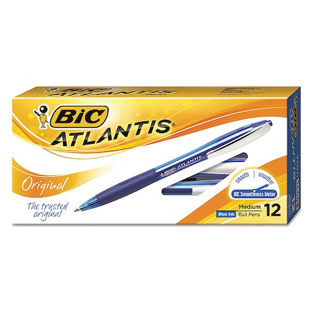 Pen Retractable, Medium 1.0 mm, Blue PK12 MPN:BICVCG11BE