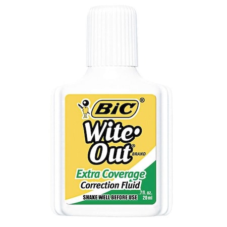 Correction Fluid, 20 mL, White, PK12 MPN:BICWOFEC12WE