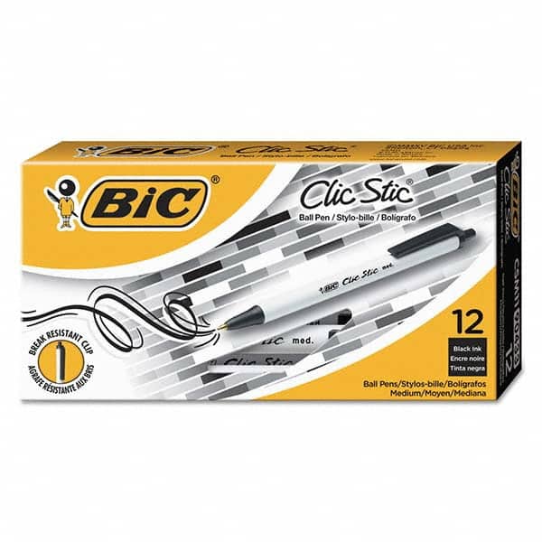 Ball Point Pen: 1 mm Tip, Black Ink MPN:BICCSM11BK