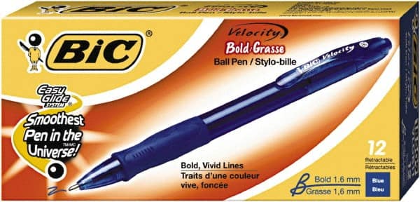 Ball Point Pen: Conical Tip, Blue Ink MPN:BICVLGB11BE