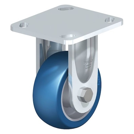 Rigid Plate Caster, PU, 3-1/8