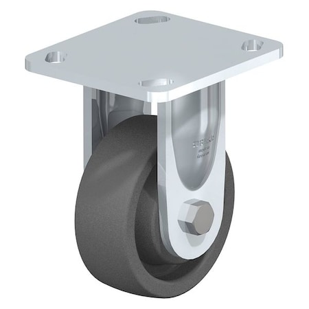 Rigid Plate Castr, Gry Nln, 3-1/8