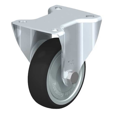 Rigid Plate Caster, PU, 3-1/8