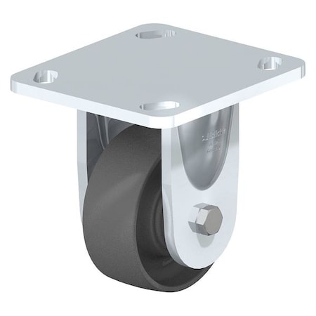 Rigid Plate Caster, Gray Nylon, 5