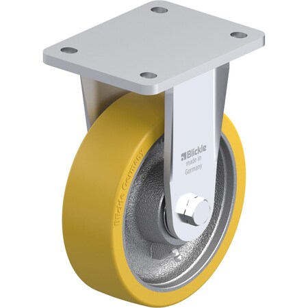Rgd Plate Caster, Poly, 6-1/4