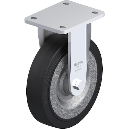 Rgd Plate Caster, Rubr, 7-7/8