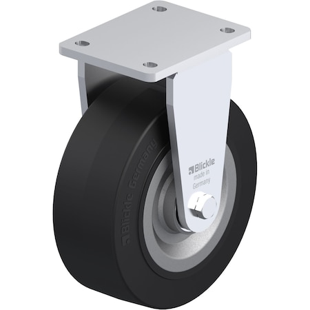 Rgd Plate Caster, Rubr, 7-7/8