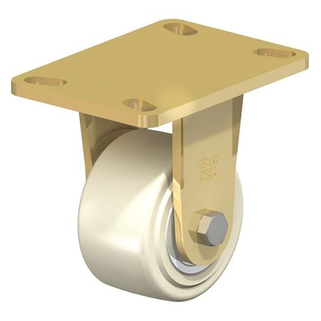 Rigid Plate Caster, Wht Nylon, 5