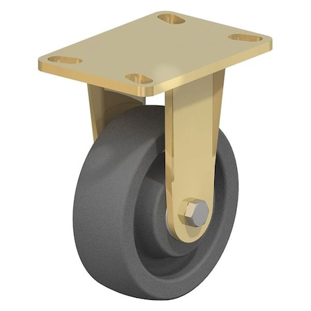 Rigid Plate Caster, Gry Nylon, 8