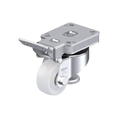 Plate Caster, Swivel, Nylon, 4 3/4