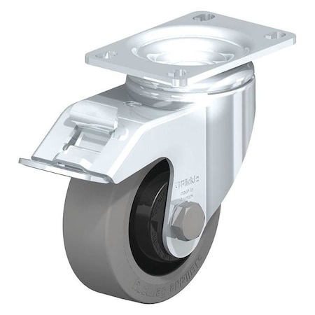 Swivel Plate Caster, Solid Rbber, 5