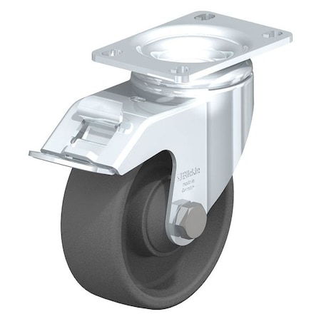 Swivel Plate Caster, Gry Nylon, 5
