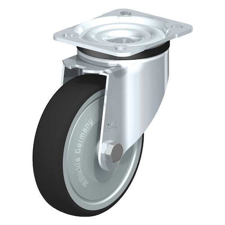 Swivel Plate Caster, PU, 6-5/16