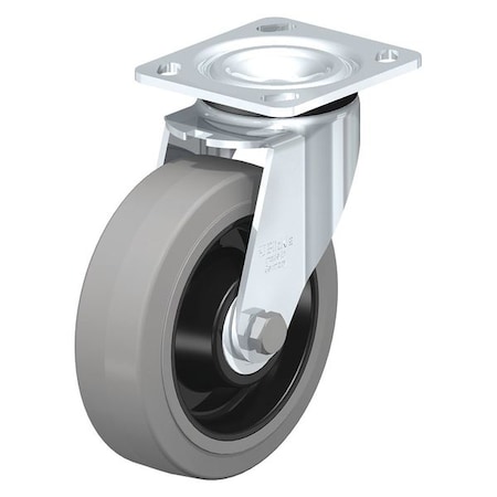 Swivl Plate Cstr, Solid Rbber, 8