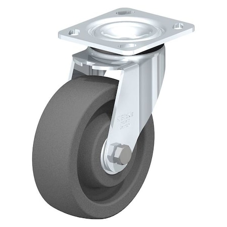 Swivel Plate Caster, Gry Nyln, 6