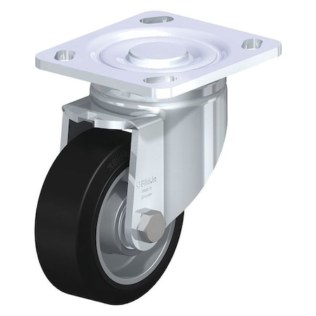 Swivel Plate Castr, Solid Rbbr, 4
