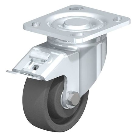Swivel Plate Caster, Gy Nyln, 3-1/8