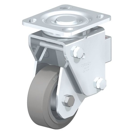 Swivel Plate Caster, Solid Rbr, 5