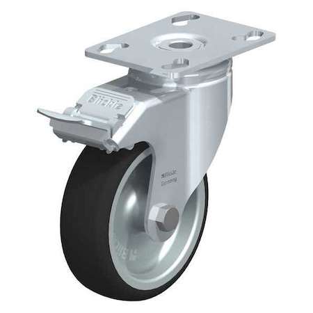 Swivel Plate Caster, PU, 3-1/8