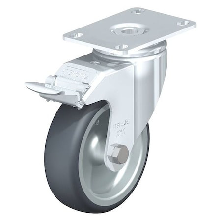 Swivel Plate Caster, TPR, 3-1/8