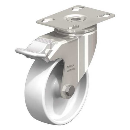 Swivel Plate Caster, Wht Nylon, 4
