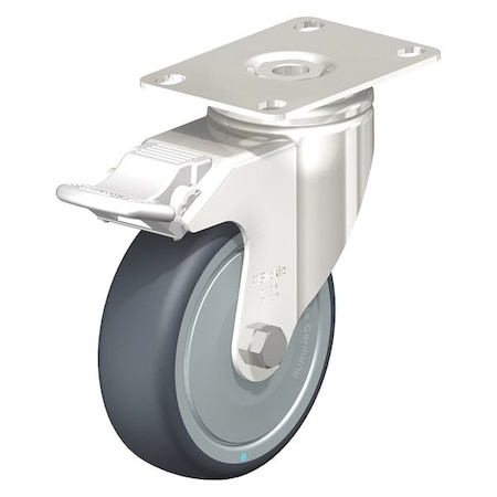 Swivel Plate Caster, TPR, 3-1/8
