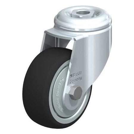 Kingpin Swivel Caster, TPR, 3-1/8