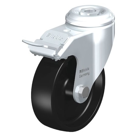 Kingpin Swivel Caster, Blk Nylon, 5