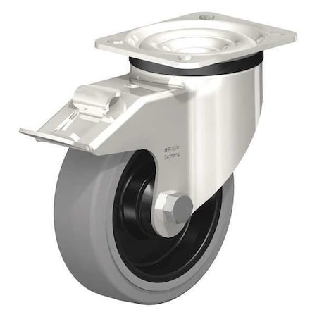 Swvl Plate Caster, Solid Rubr, 5