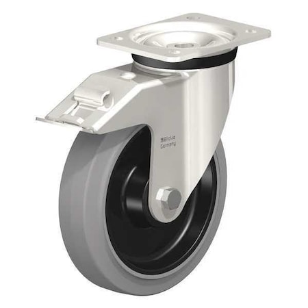 Swivl Plate Castr, Solid Rubr, 8