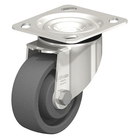 Swivel Plate Caster, Gray Nyln, 5