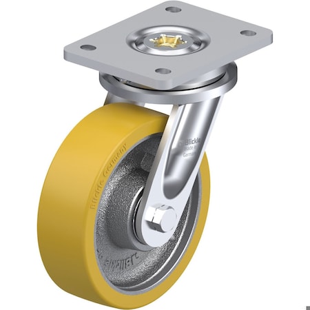 Swvl Plate Caster, Poly, 6-1/4
