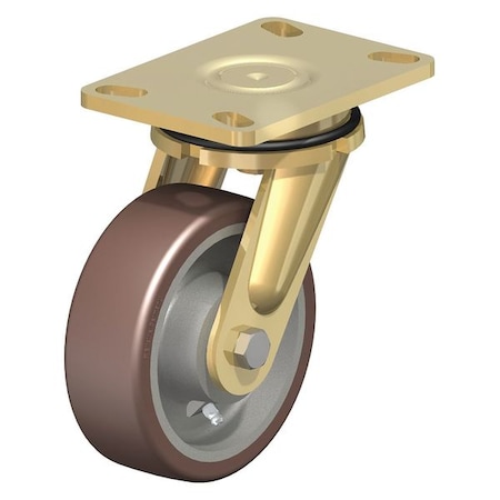 Swivel Plate Caster, PU, 6