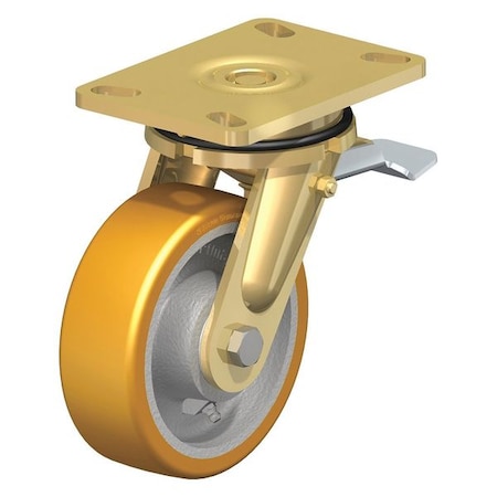 Swivel Plate Caster, PU, 8