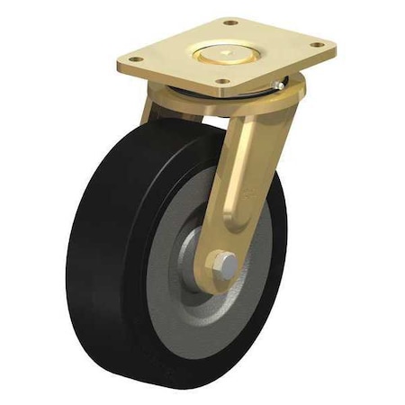 Swvl Plate Cster, Rubr, 9-7/8