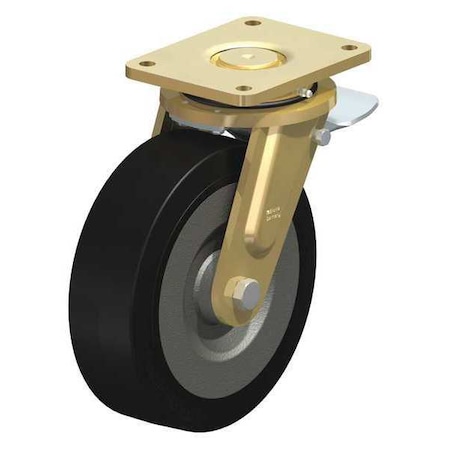 Swvl Plate Caster, Rubr, 9-7/8