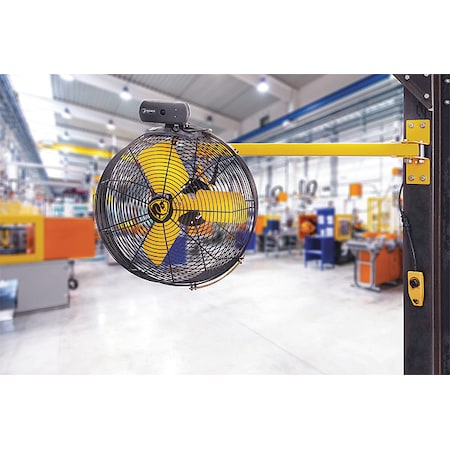 Standard-Duty Industrial Fan, Variable Speeds, Black, Controller, Mount MPN:F-AE1-2401L12S34